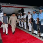 Presiden Prabowo Subianto tiba di Air Force Station (AFS) Palam, New Delhi, India, pada Jumat, 11 September 2026, pukul 22.00 waktu setempat (WS). Foto: BPMI Setpres/Muchlis Jr