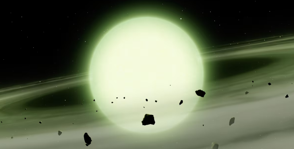 A representation of the green star. Courtesy Mark A. Garlick/University of Warwick