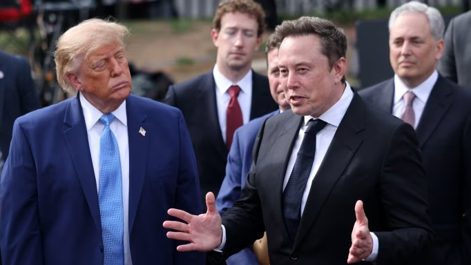 President Trump and Elon Musk at the White House last month. TIERNEY L. CROSS/PRESS POOL