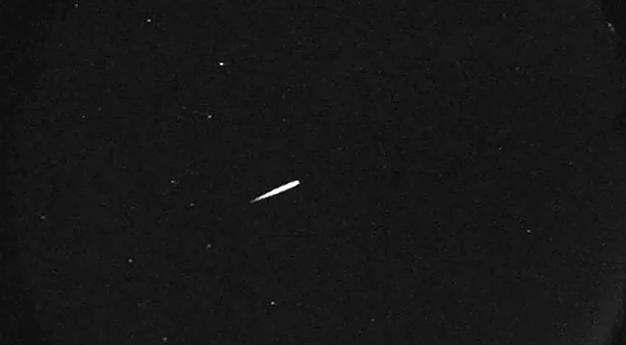 This photo provided by NASA shows a meteor from the Orionid shower on Oct. 13, 2015. (Jet Propulsion Laboratory/NASA via AP, File)