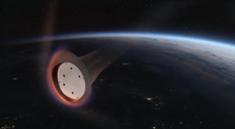 Artist's illustration of a SpaceX Starfall capsule reentering Earth's atmosphere. (Image credit: SpaceX)