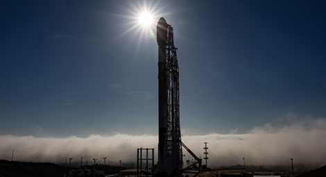 A Falcon 9 rocket stands ready for launch from Vandenberg in this file photo. Image: SpaceX.