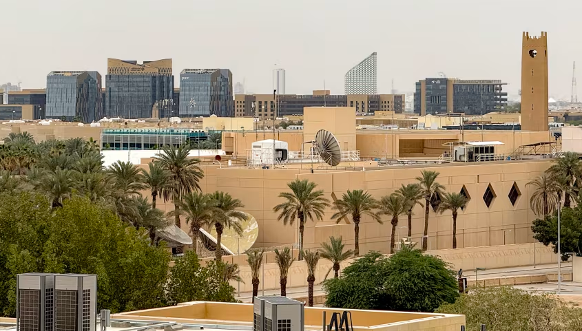 The US embassy headquarters in Riyadh, Saudi Arabia, on March 3. AFP/Getty Images
