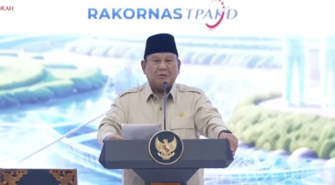Rapat Koordinasi Nasional (Rakornas) Tim Percepatan Akses Keuangan Daerah (TPAKD) Tahun 2026 diselenggarakan di JIExpo Kemayoran, Jakarta pada Kamis, 22 Oktober 2026 (Tangkapan Layar Youtube Setpres)