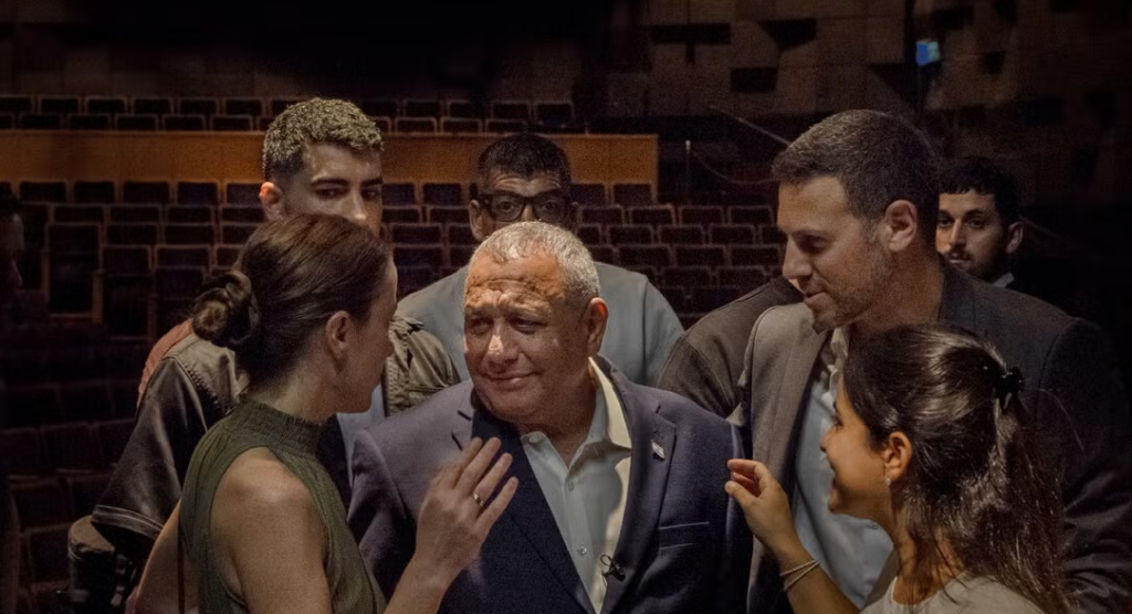 Gadi Eisenkot, the leading candidate against Prime Minister Benjamin Netanyahu, at a campaign event in Haifa, Israel, last month.Credit...Amit Elkayam for The New York Times