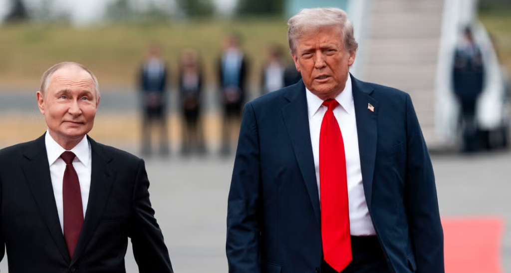 President Trump with President Vladimir V. Putin of Russia in Anchorage, Alaska, last year.Credit...Doug Mills/The New York Times