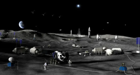 Ilustrasi pangkalan di Bulan. Foto: NASA