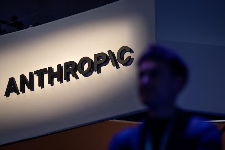 An Anthropic logo is displayed at Moscone Center during the Dreamforce 2026 technology summit in San Francisco, California, US, September 17, 2026. REUTERS/Carlos Barria/File Photo