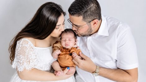 Ranim Haddad, Fuad Haddad and their son Emmanuel.