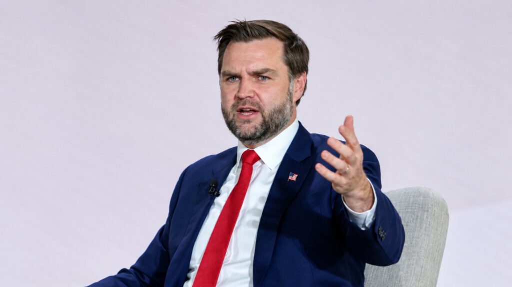 Vice President JD Vance speaks on stage on the second day of the 2026 Republican National Convention at the American Airlines Center on Sept. 10, 2026 in Dallas, Texas.Brandon Bell / Getty