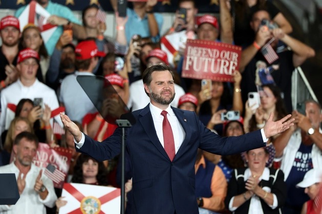 U,S, Vice President JD Vance attends a campaign rally to support the GOP gubernatorial candidate Rep. Byron Donalds in Lakeland, Florida, on Oct. 1, 2026. | Pool photo by Kevin Lamarque