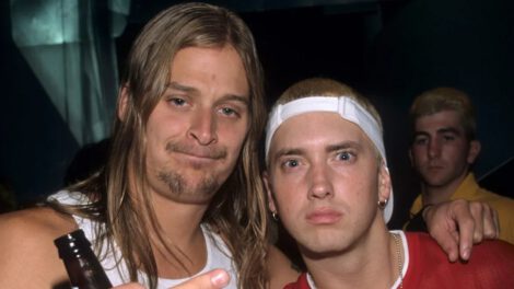 Kid Rock with Eminem, photo by Kevin Mazur / Getty Images