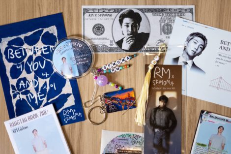 BTS fan freebies photographed on Oct. 2, 2026. BTS is a K-pop group and fans often give out handmade items as freebies to fellow fans. Freebies are “a huge part of our culture,” said Heather Gioia of Dublin. “To us, they’re little treasures.” (Beth LaBerge/KQED)