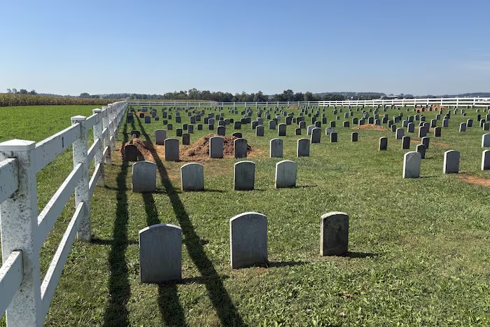 The cemetery where a 20-year-old Amish woman who died of pneumonia caused by measles is buried. Wendy Ruderman / Staff