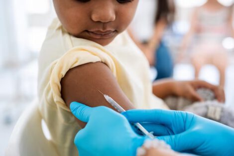 Stock photo of a child receiving a shot. STOCK PHOTO/Getty Images