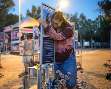 Raz Zarfati, sister of Ron Zarfati who was killed in the 7 October attack. Photograph: Ohad Zwigenberg/AP