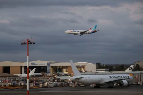 Passengers were ferried on a FlyDubai flight from Saudi Arabia to Israel after the flight was diverted on Sept. 30 following the attack. Ammar Awad/Reuters