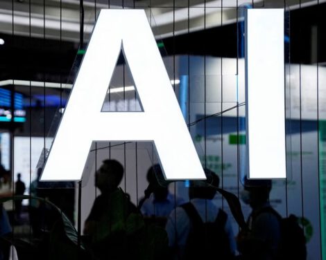 The IMF underlined the interconnected nature of big AI companies, and the high levels of borrowing being undertaken to fund investment in the sector. Photograph: Aly Song/Reuters