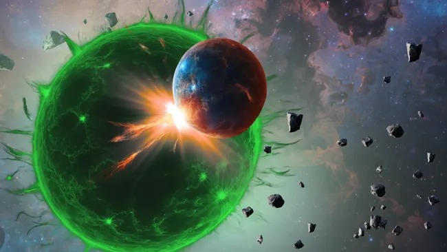 An illustration of a green star (Image credit: Robert Lea (created with Canva))