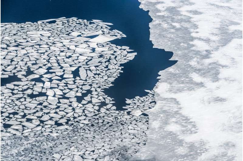 Arctic sea ice from the air. Credit: Sarah Das